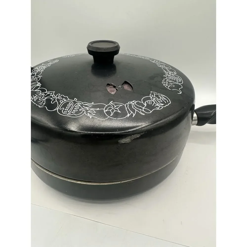 Wear-Ever Registered Aluminum Black Enamel 1 Qt. Stock Pot Dutch Oven Retro